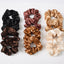 Women Silk Scrunchie Elastic Handmade Multicolor Hair Band Ponytail Holder Headband Hair Accessories 1PC Satin Silk Solid Colo - Korvel