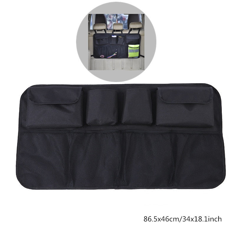 Premium Car Rear Seat Back Storage Bag Organizer