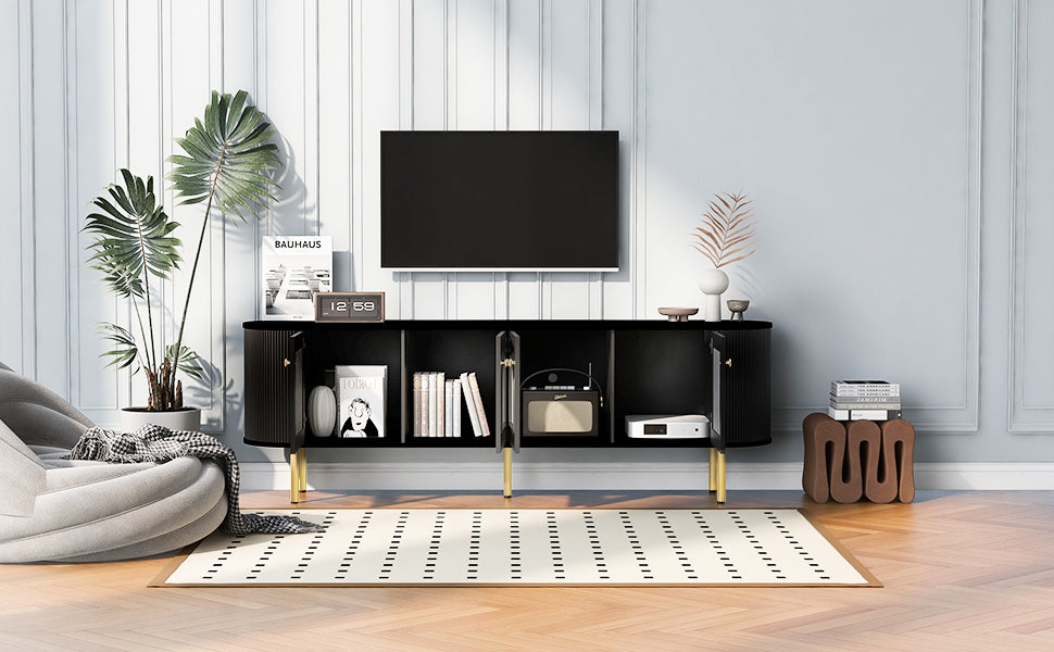 Soporte de TV Moderno U-Can para TVs de hasta 80 Pulgadas - Negro