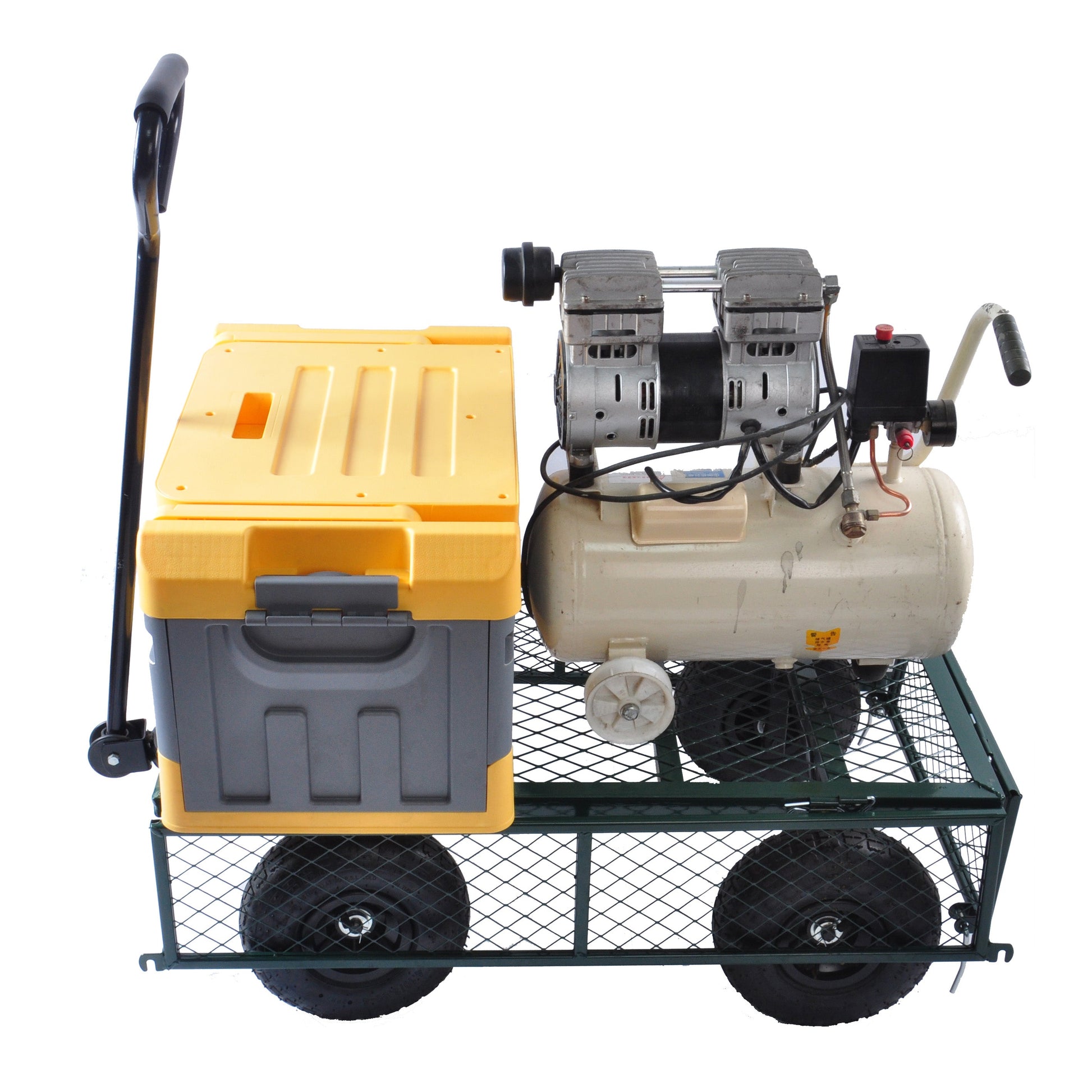 Wagon Cart Garden cart trucks make it easier to transport firewood (green) - Korvel
