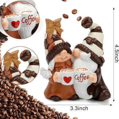 Christmas Coffee Double Dwarf Resin Ornament