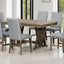 Ensemble de salle à manger TOPMAX en bois massif de style mid-century de 7 pièces