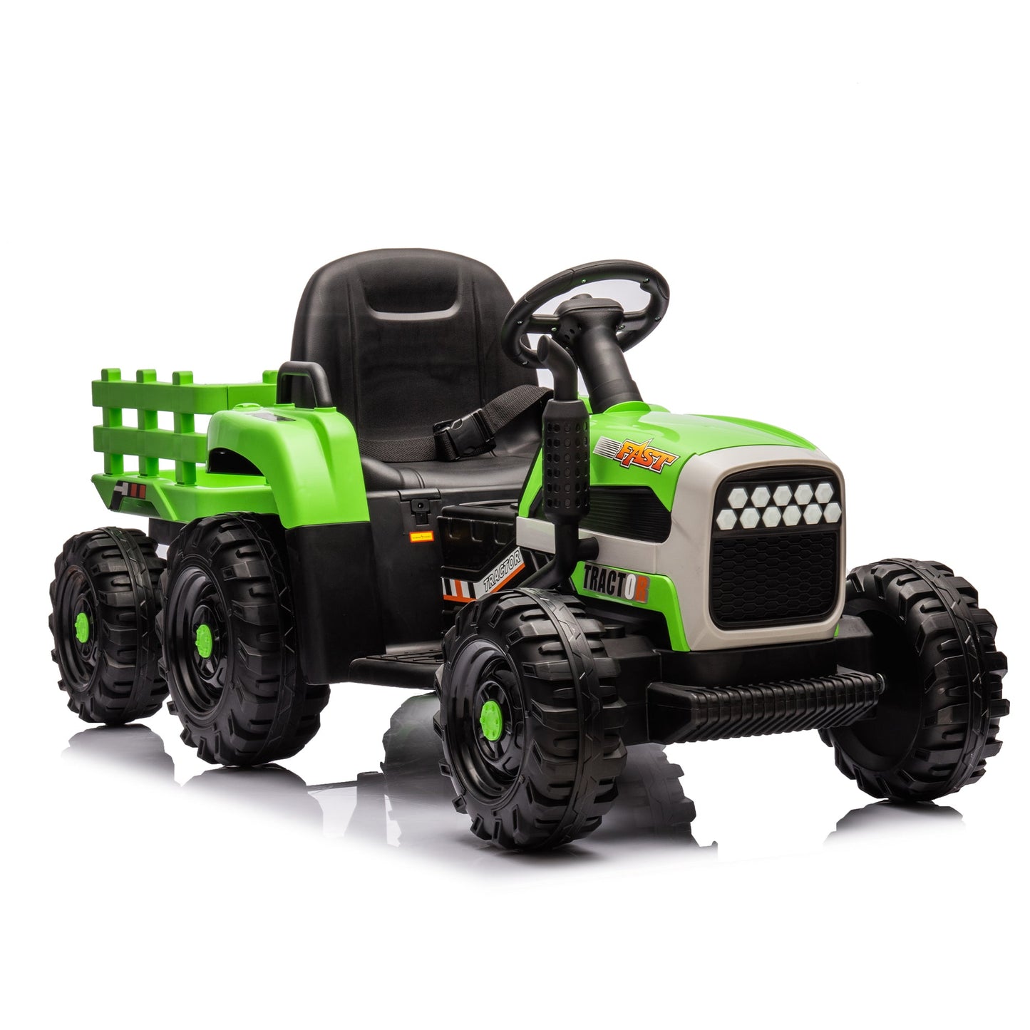 Children's electric tractor toy, powered by 24V battery, 200w * 2 motor 1.86-4.97MPH/remote control three speed adjustable - Korvel