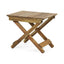 Outdoor Folding Wooden Side Table, Natural, 15"D x 22.75"W x 18.25"H - Korvel