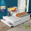 Cama Plataforma Elegante de Tamaño Twin con Almacenamiento y Cabecera LED