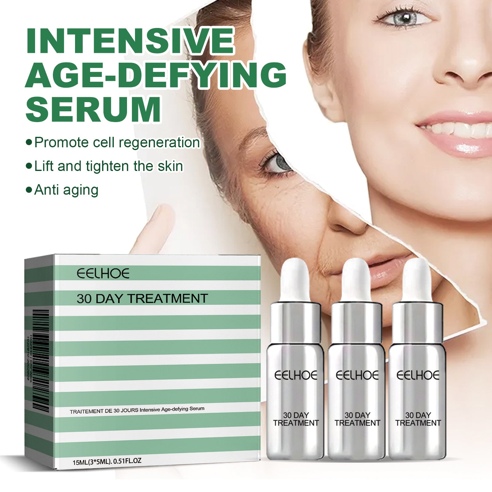 Anti-Aging Serum Lightening Fine Lines And Spots Dull, Hydrating, Firming And Brightening Face Serum - Korvel