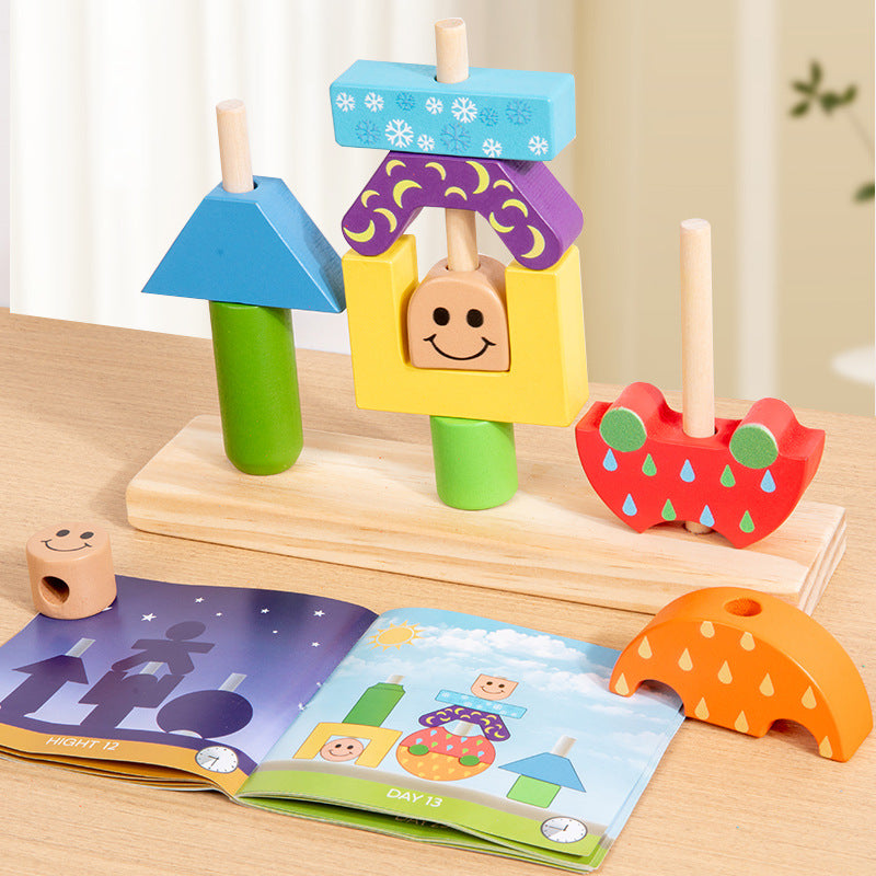 Creative building blocks, children's puzzle board games, kindergarten enlightenment, early education, puzzle toys, gifts - Korvel