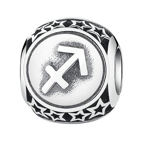 BAMOER 925 Sterling Silver Aquarius Star Sign Zodiac Beads Charms fit Bracelets PSC048 - Korvel