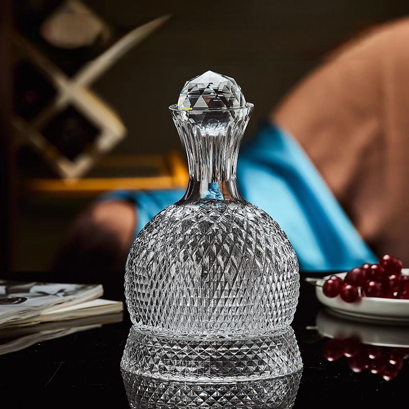 Decanter red wine household light luxury rotating tumbler crystal wine pot wine glass red wine glass wine set - Korvel