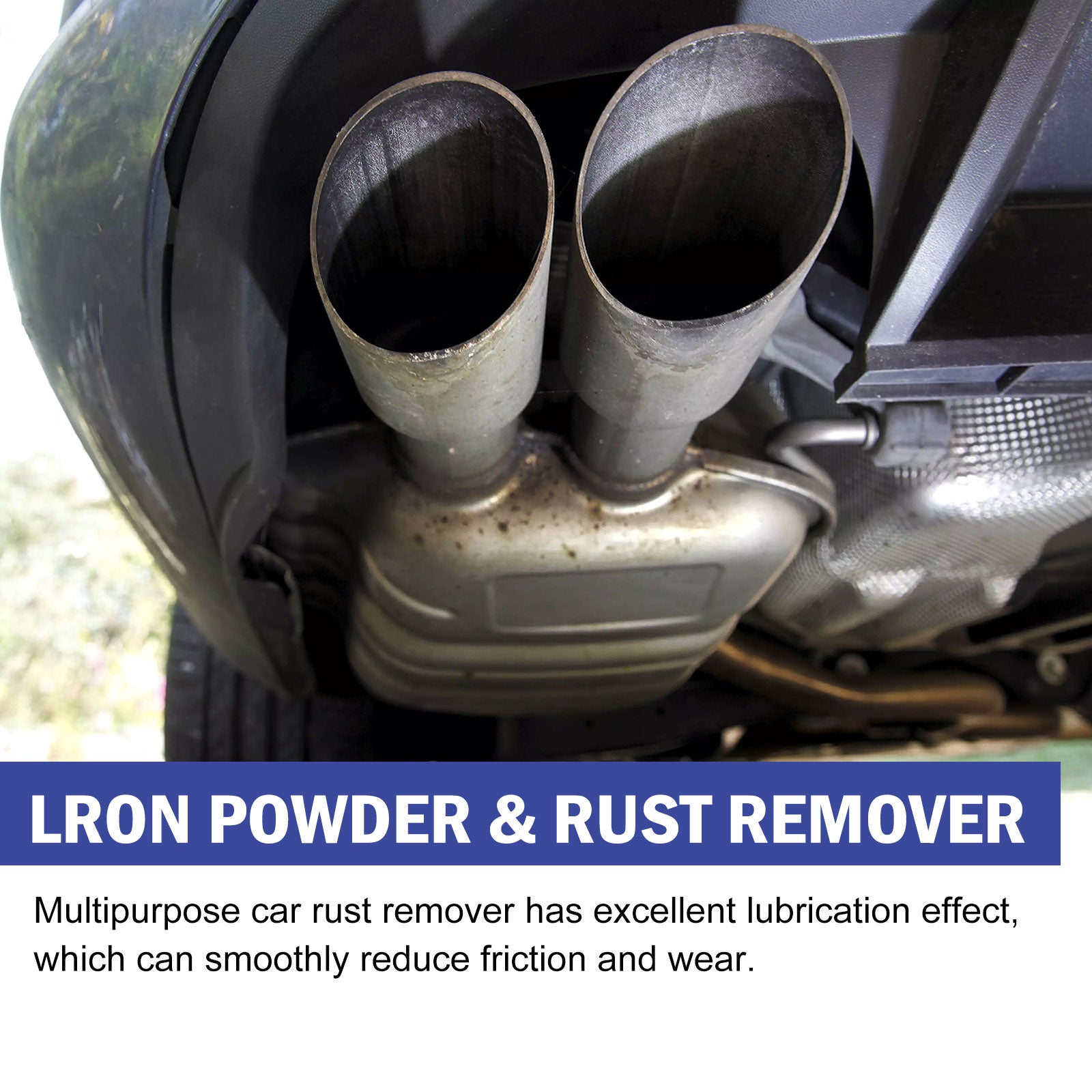 Lron Powder & Rust Remover, Multi-Functional Metal Rust Remover For Automobile And Motorcycle Exhaust Pipe Rust Renovation Maintenance - Korvel