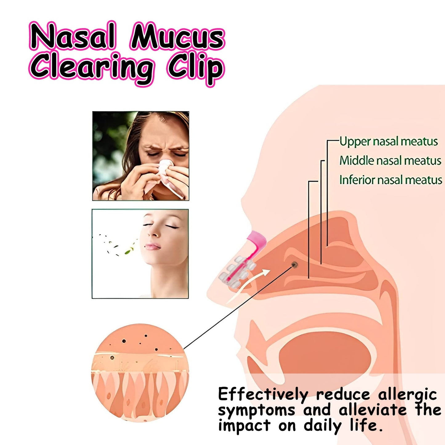 Nasal Mucus Clearing Clip for Comfortable Breathing