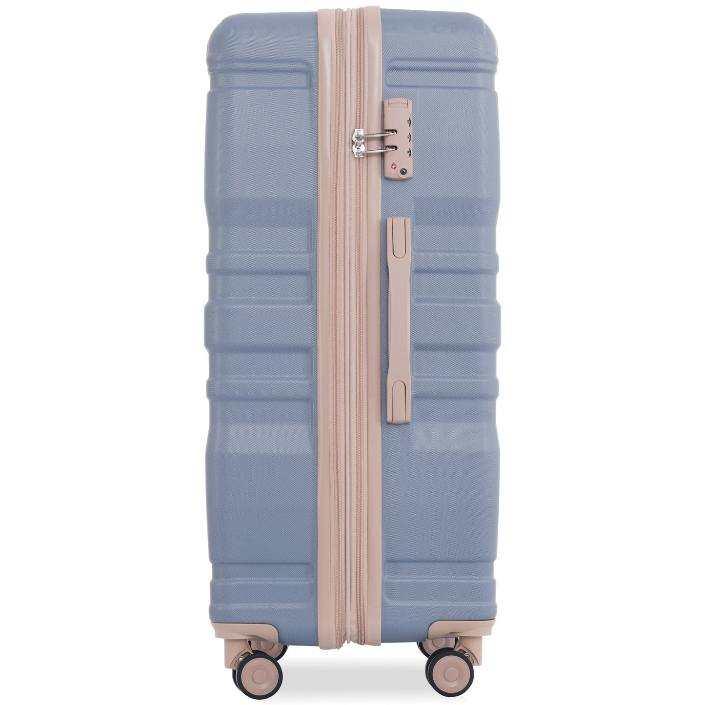 Luggage Sets New Model Expandable ABS Hardshell 3pcs Clearance Luggage (light blue and golden) - Korvel