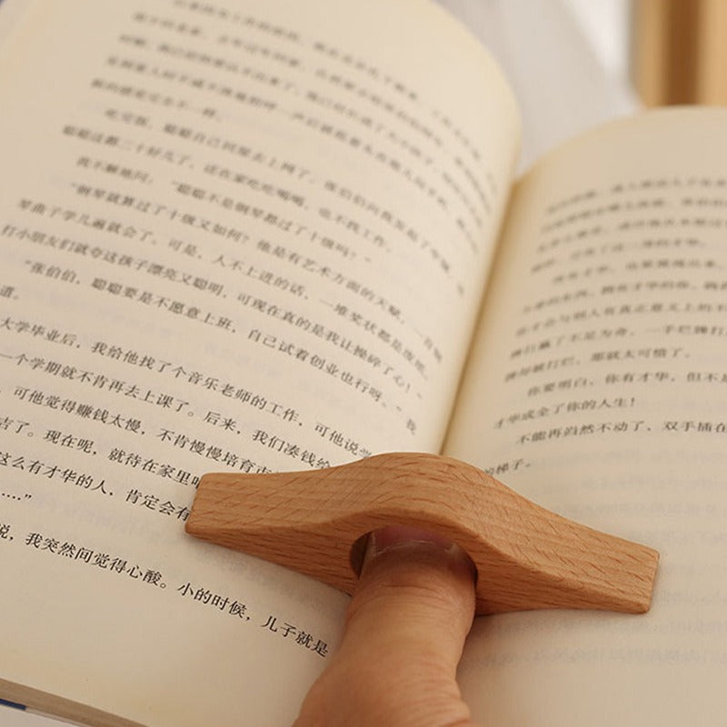 Premium Beech Wood Book Press and Bookmark