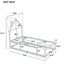 Twin Size Wood Bed with House-Shaped Headboard in Light Green