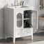 Meuble de salle de bain blanc de 24" avec lavabo et rangement