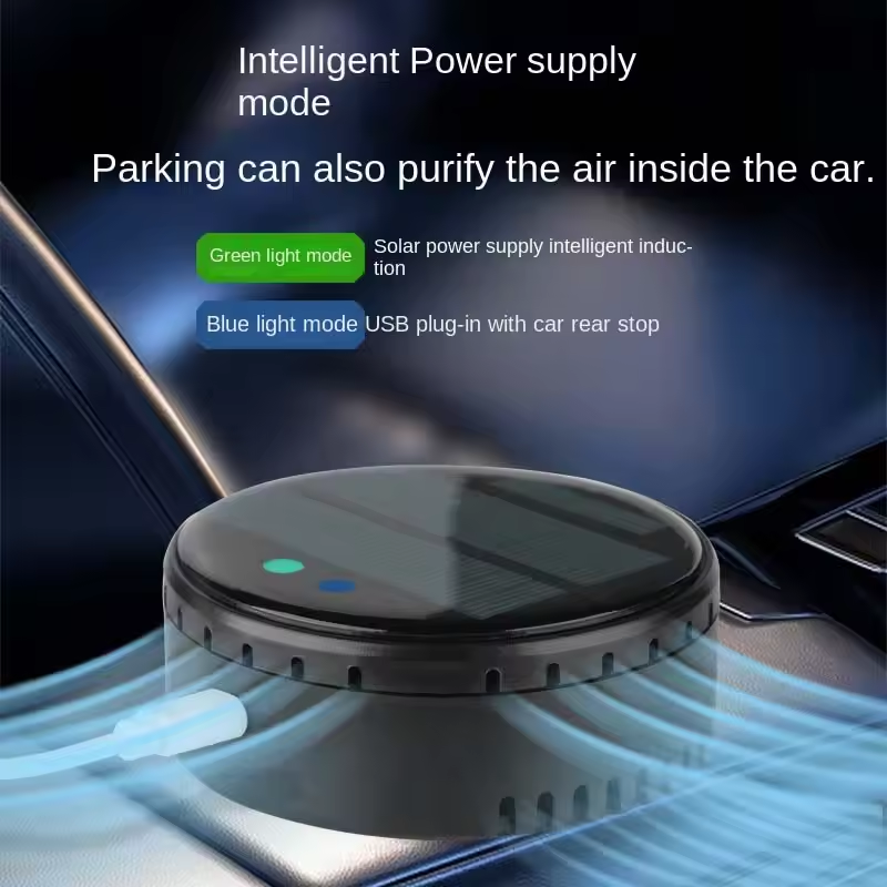 Solar-Powered Air Purifier for Home and Car