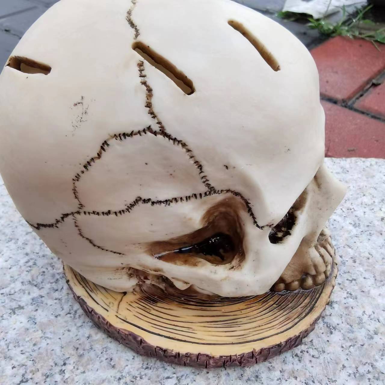 Decorative Halloween sculptures flower pots mummies creative crafts meditation skeletons - Korvel