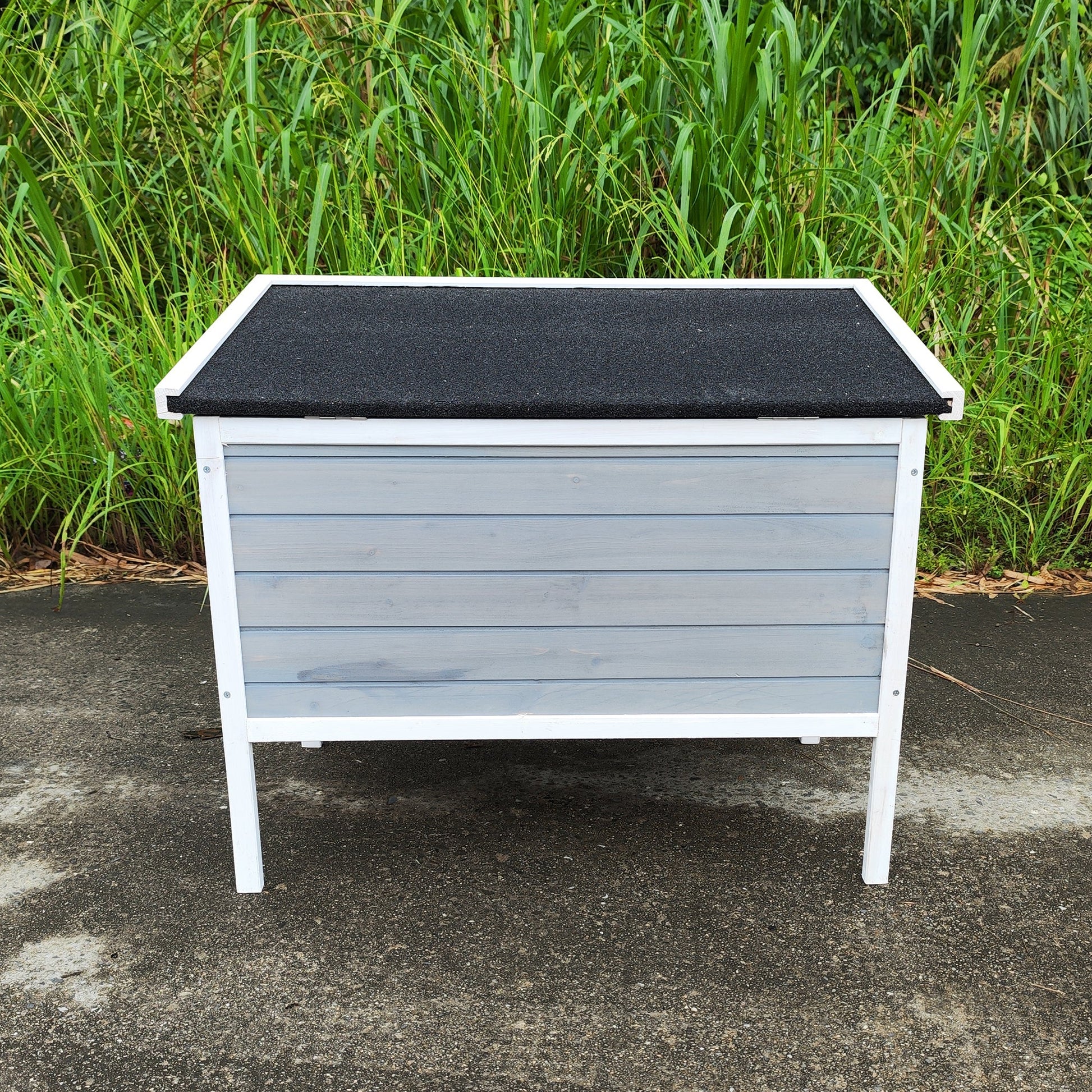 Outdoor Breathable Cat House for Outside Cats,Cat Shelter for Feral Cats with Escape Door,Porch Deck - Korvel