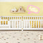 Queen Size Bed Floor Bed with Safety Guardrails and Door for Kids, White - Korvel