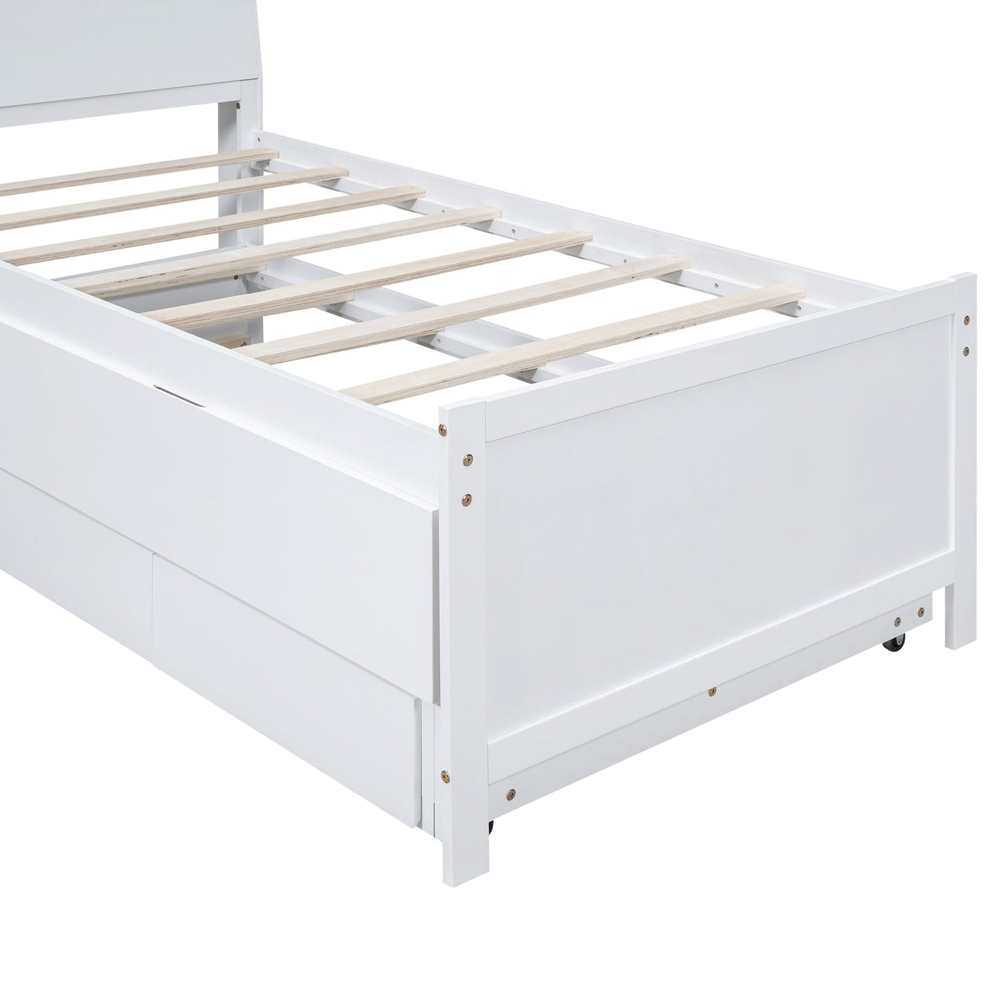 Cama Plataforma Elegante de Tamaño Twin con Almacenamiento y Cabecera LED