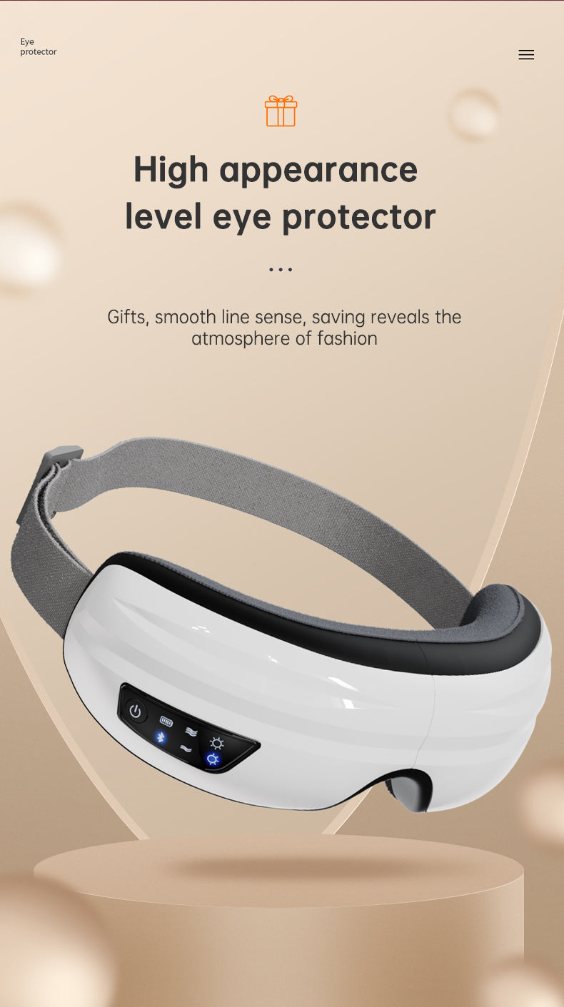 Eye Massager Air Pressure Vibration Eye Protector Bluetooth Eye Massage Relax Migraines Relief Improve Sleep - Korvel