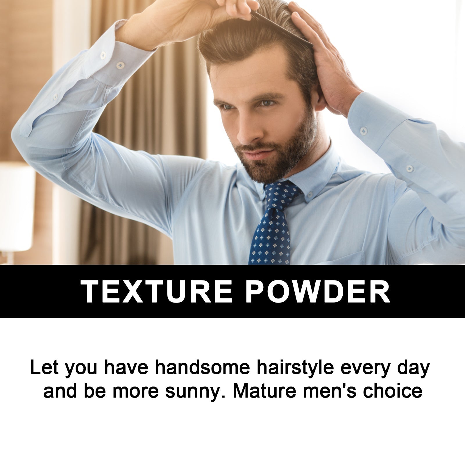 Hair Texture Powder, Curly Hair Fluffy Styling Smoothing Frizzy Natural Shine Lasting Without Greasy - Korvel
