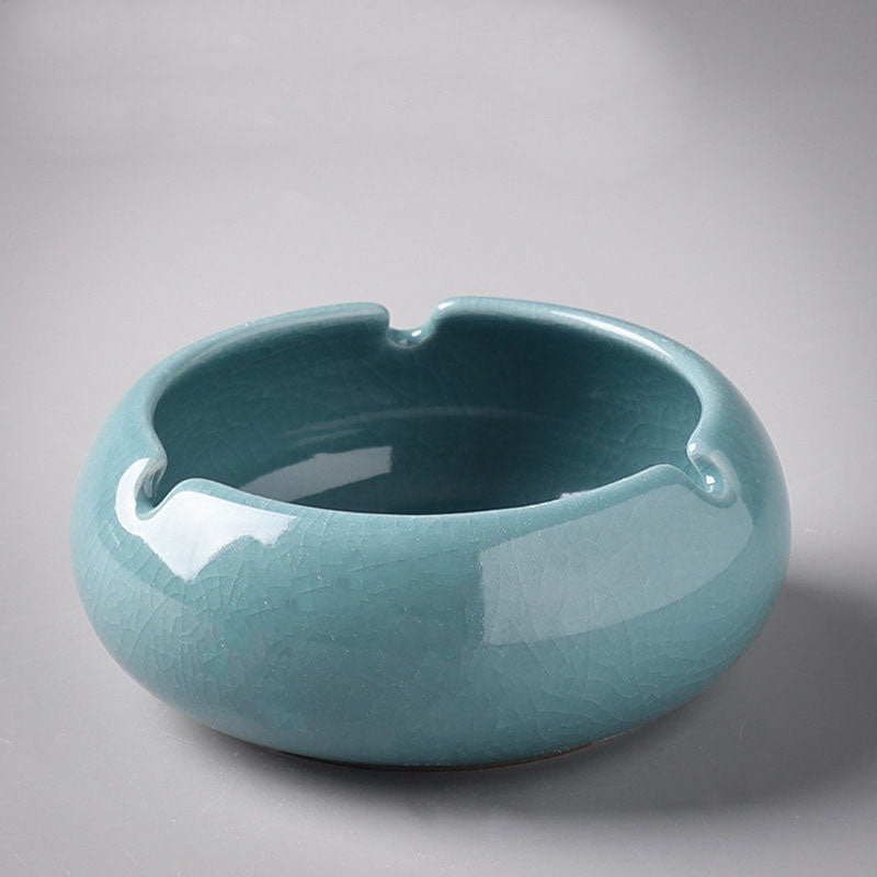 Ceramic ashtray home living room office personality creative retro anti-fly ash ashtray - Korvel