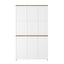 Gabinete de Bar de Estilo Campestre con Puerta Corrediza - Blanco