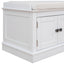 TREXM Storage Bench with Adjustable Doors and Padded Shoe Stand