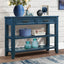 Mesa Consola Sofá de Estilo Mid-Century con Cajones de Almacenamiento - Azul Marino