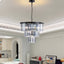 Candelabro de Cristal Negro de Lujo para Espacios Modernos