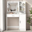 Makeup Vanity Desk with Mirror & Light - Korvel