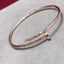 Precision Thick Plating Head and Tail Diamond Fashion Three-Circle Full Diamond Couple Bracelet - Korvel