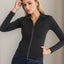 Pocketed Turtleneck Zip Up Denim Top - Korvel