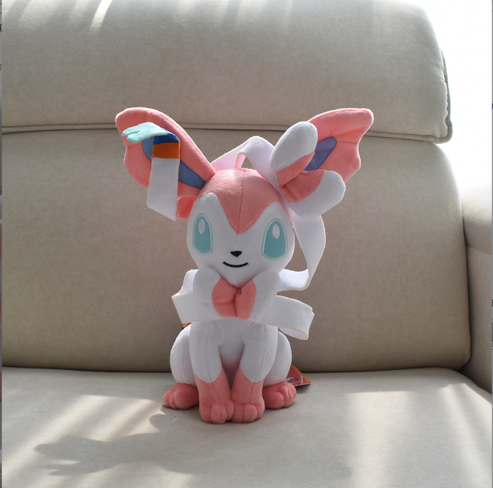 20cm Pokemon Sylveon Plush Toy Kawaii Anime Eevee Espeon Jolteon Vaporeon Stuffed Animal Doll for Children Christmas Gift - Korvel