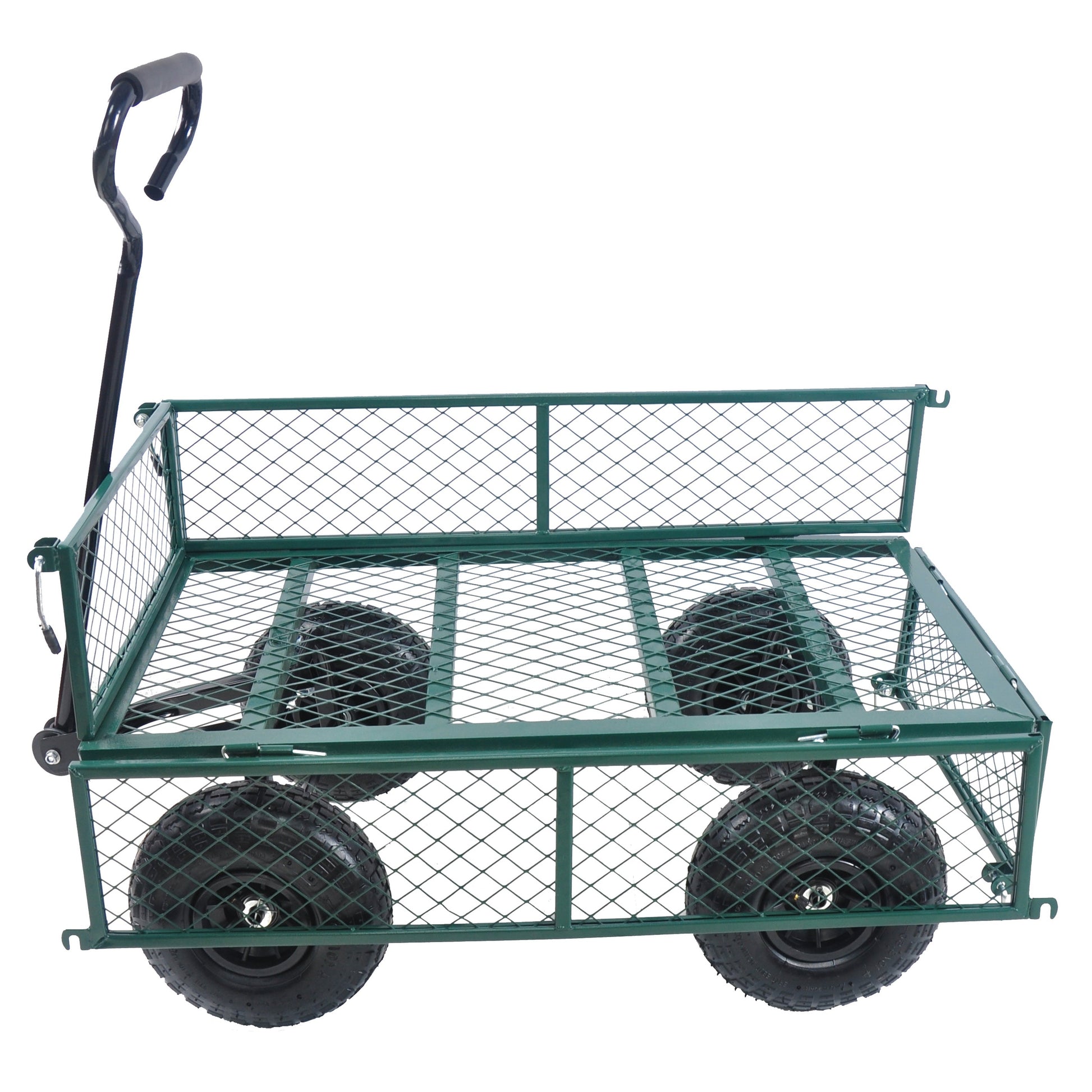 Wagon Cart Garden cart trucks make it easier to transport firewood (green) - Korvel