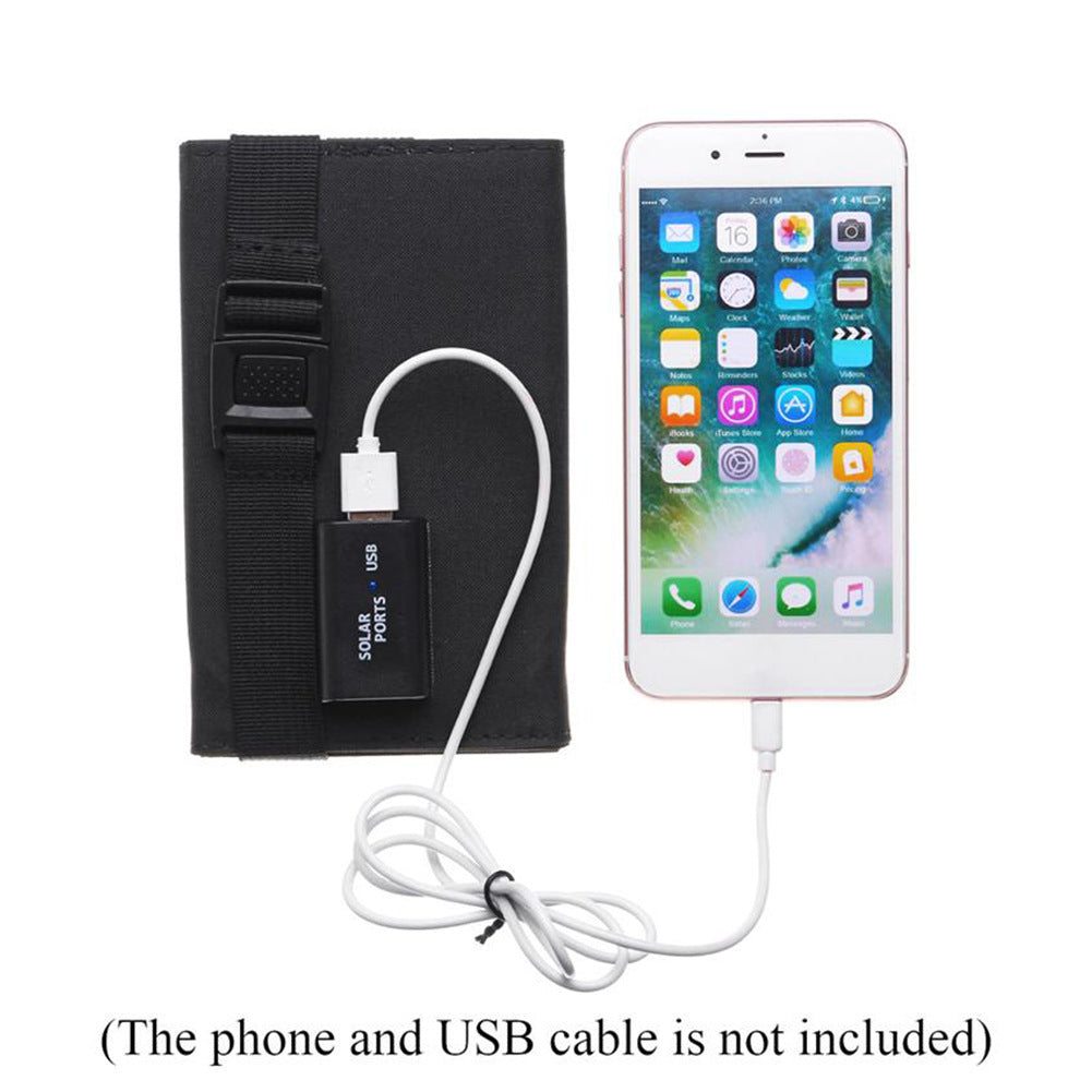 20W Solar Foldable Bag 8W 5V Usb Outdoor Mobile Phone Portable Solar Charger Charging Board - Korvel