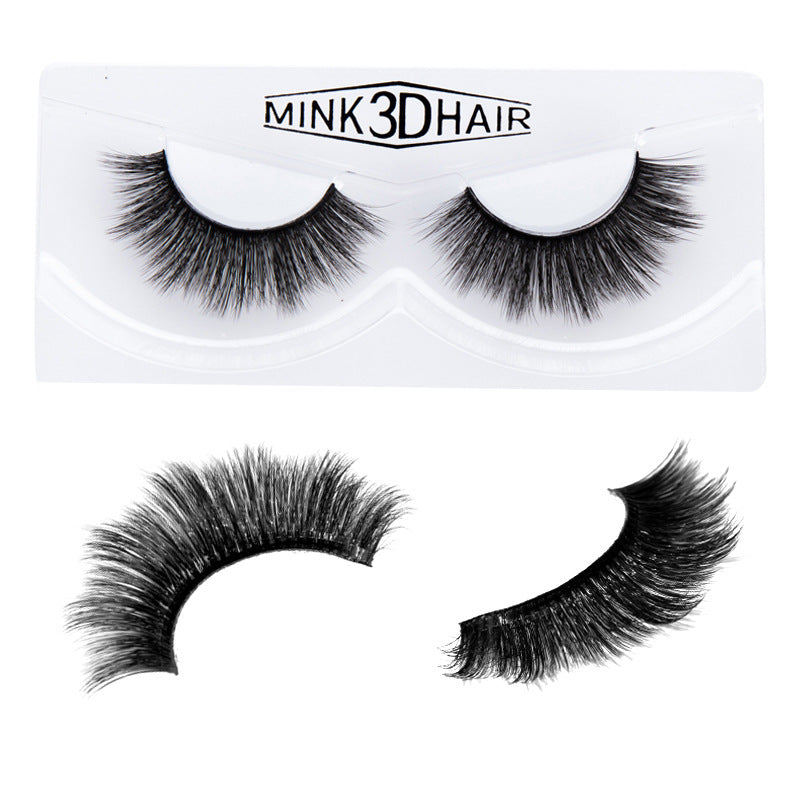 Explosive 3D Mink Hair False Eyelashes Curled Soft Slender Three Dimensional Thick False Eyelashes - Korvel