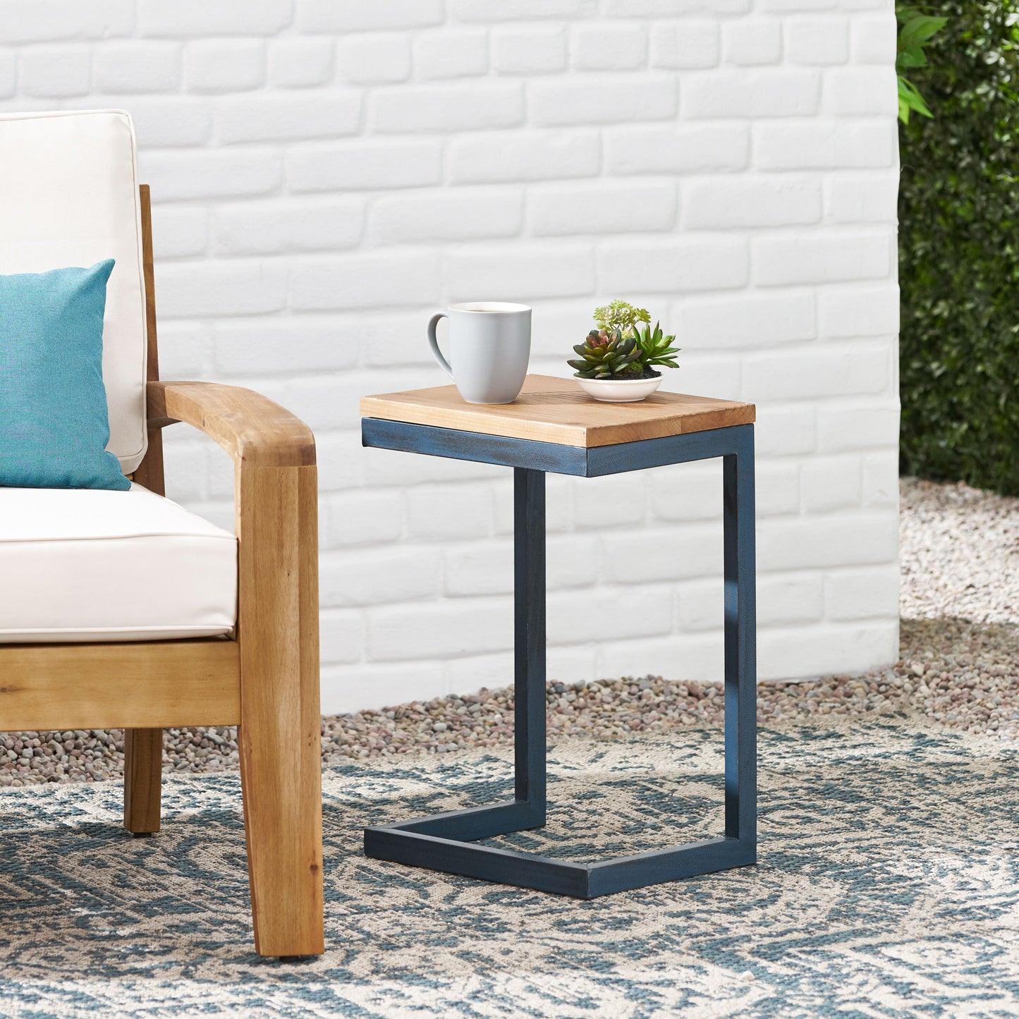 Elegant Small Accent Table in Black