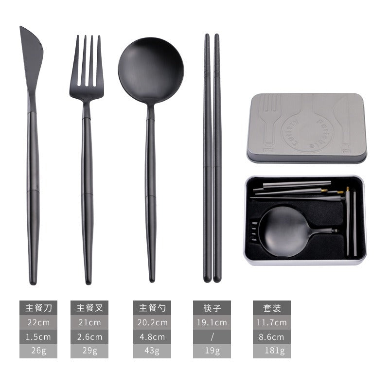 Premium 304 Stainless Steel Portable Flatware Set
