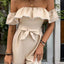 Tied Ruffled Off-Shoulder Short Sleeve Romper - Korvel