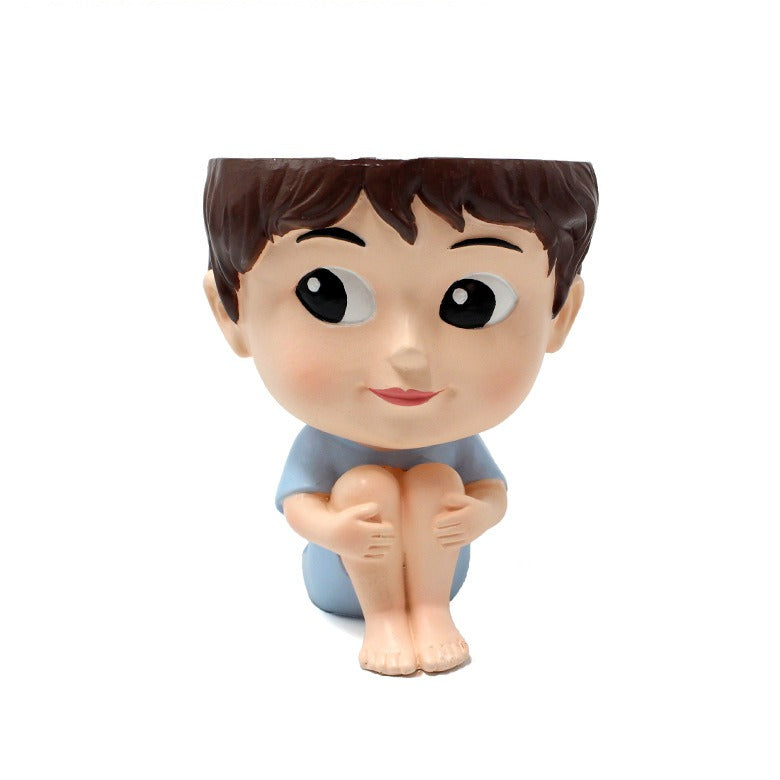 Creative Baby Flower Pot Decoration Potting Landscape Courtyard Garden Face Flower Pot - Korvel