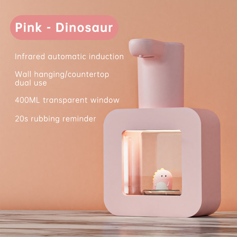 Cute Cat Rechargeable Touchless Automatic Soap Dispenser 400ml Kids foam Soap Dispenser with Night Light - Korvel