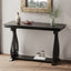 48-Inch Rustic Vintage Console Table --- Farmhouse Style Entryway Table with Open Shelf and Sturdy Construction (Black) - Korvel