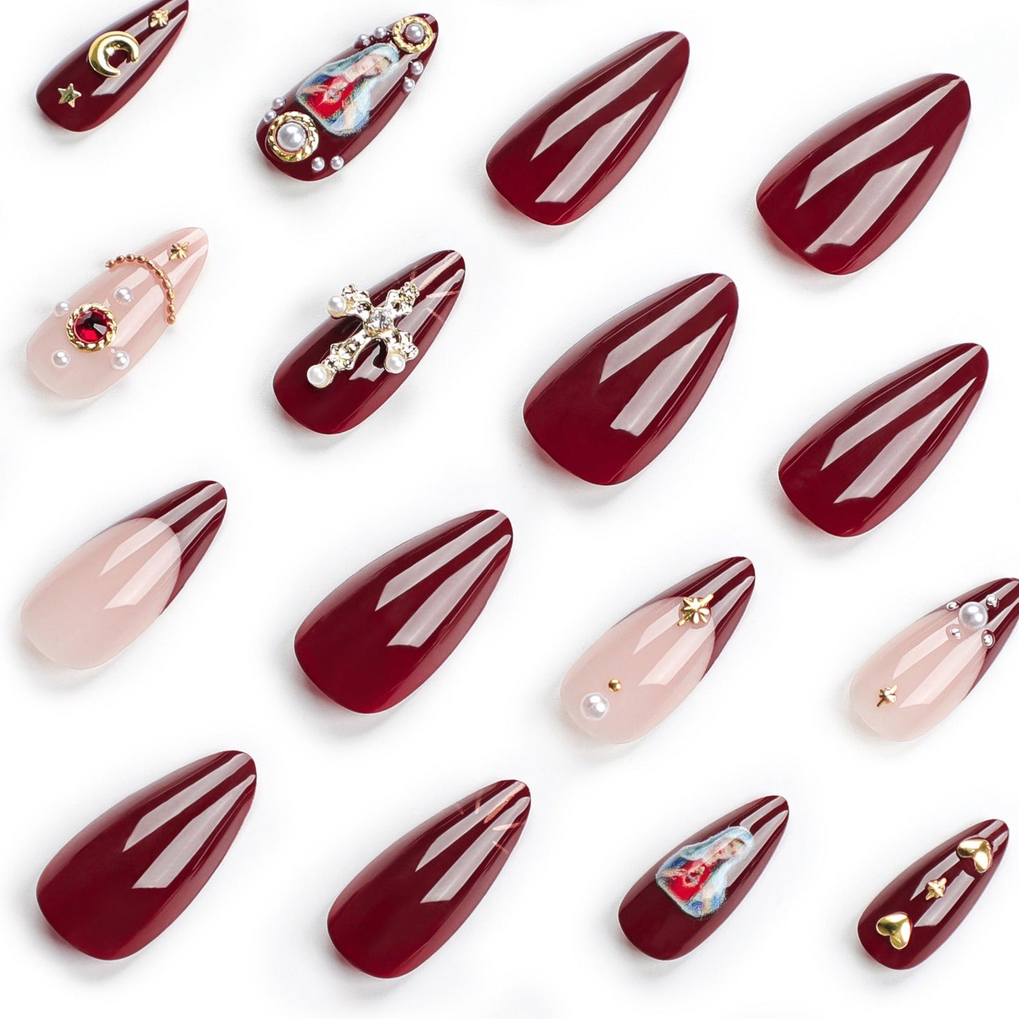 European and American popular manicure wearable nails cross flash diamond explosive wearable nails fake nails - Korvel