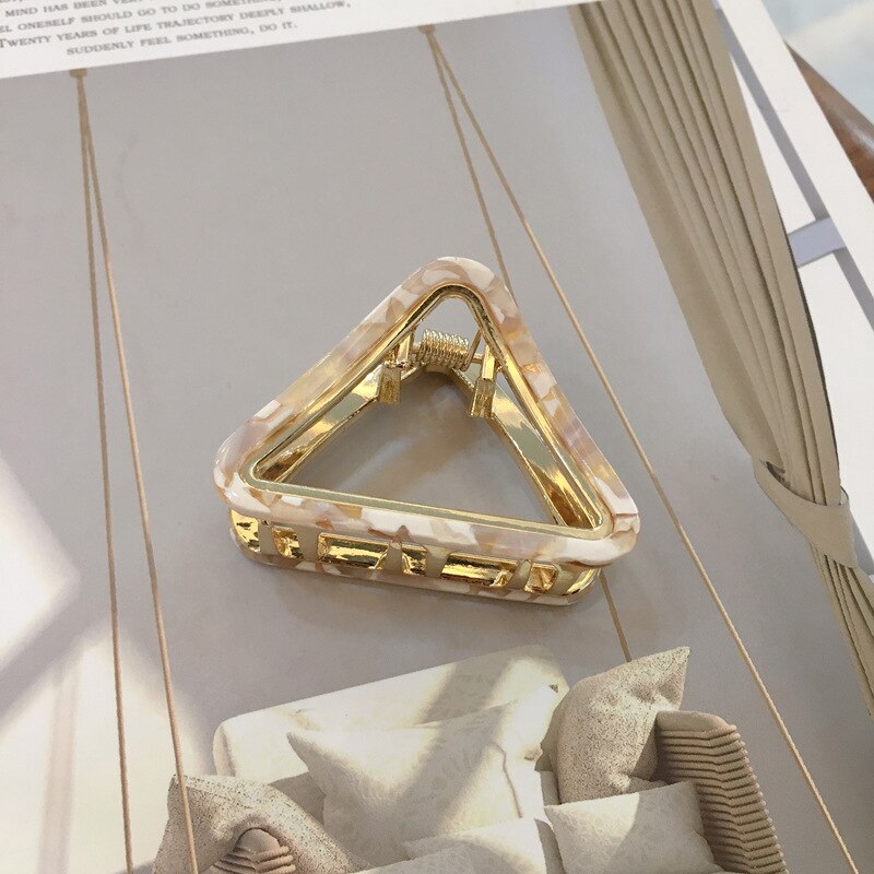 Chic Geometric Acetate Hair Claw Clamps Metal Hair Crab Women Girls Hair Clip Leopard Hairpin Hair Crab Hair Accessories - Korvel