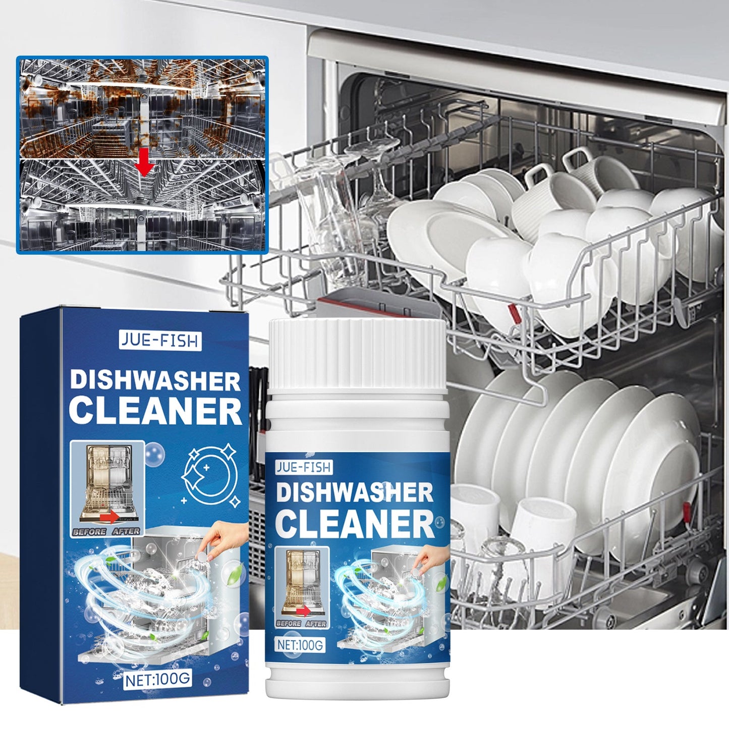 Nettoyant de Lave-Vaisselle Premium pour Élimination Efficace des Odeurs et des Calcaire