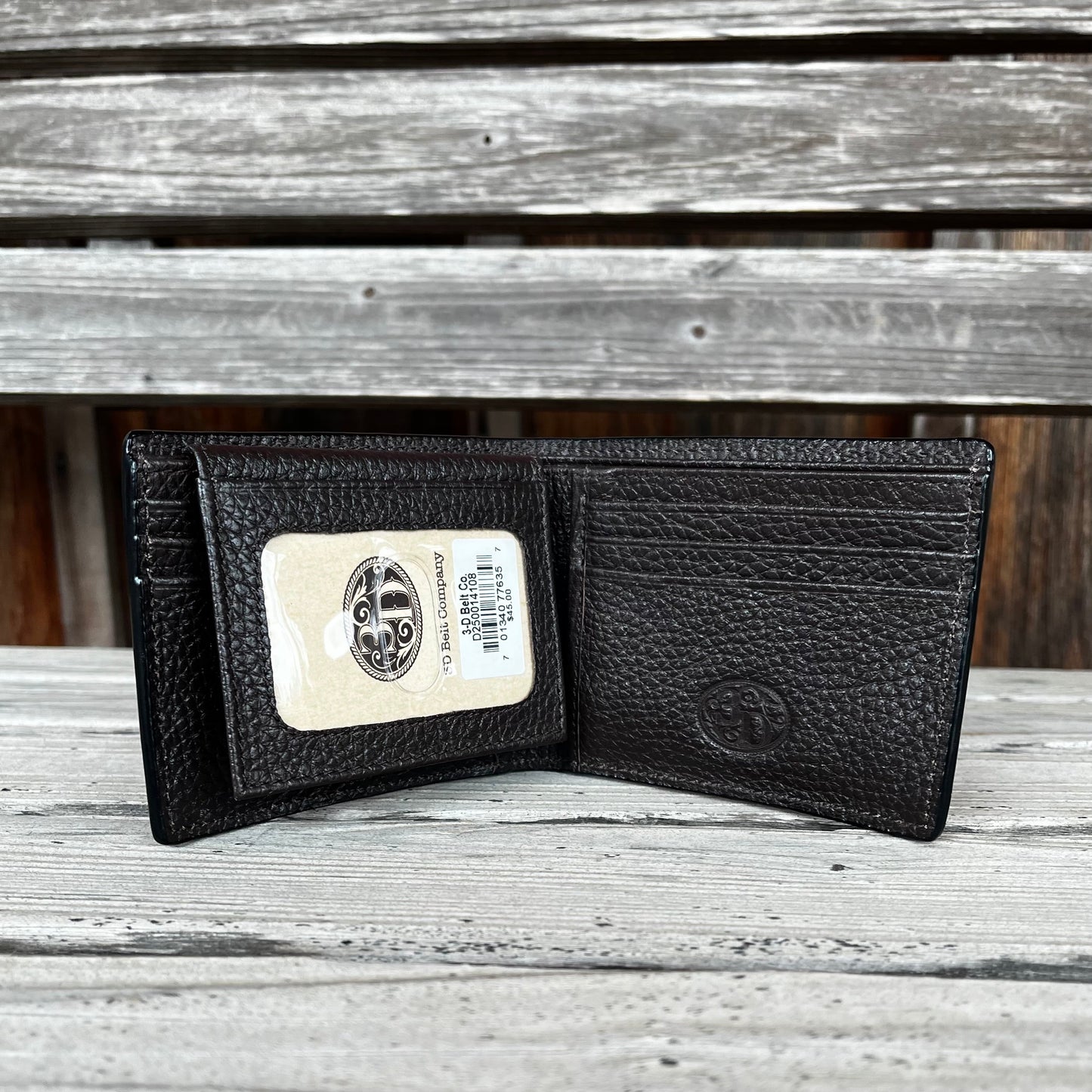 Artisan Floral Checkered Bi-Fold Wallet | 3D Design - Korvel