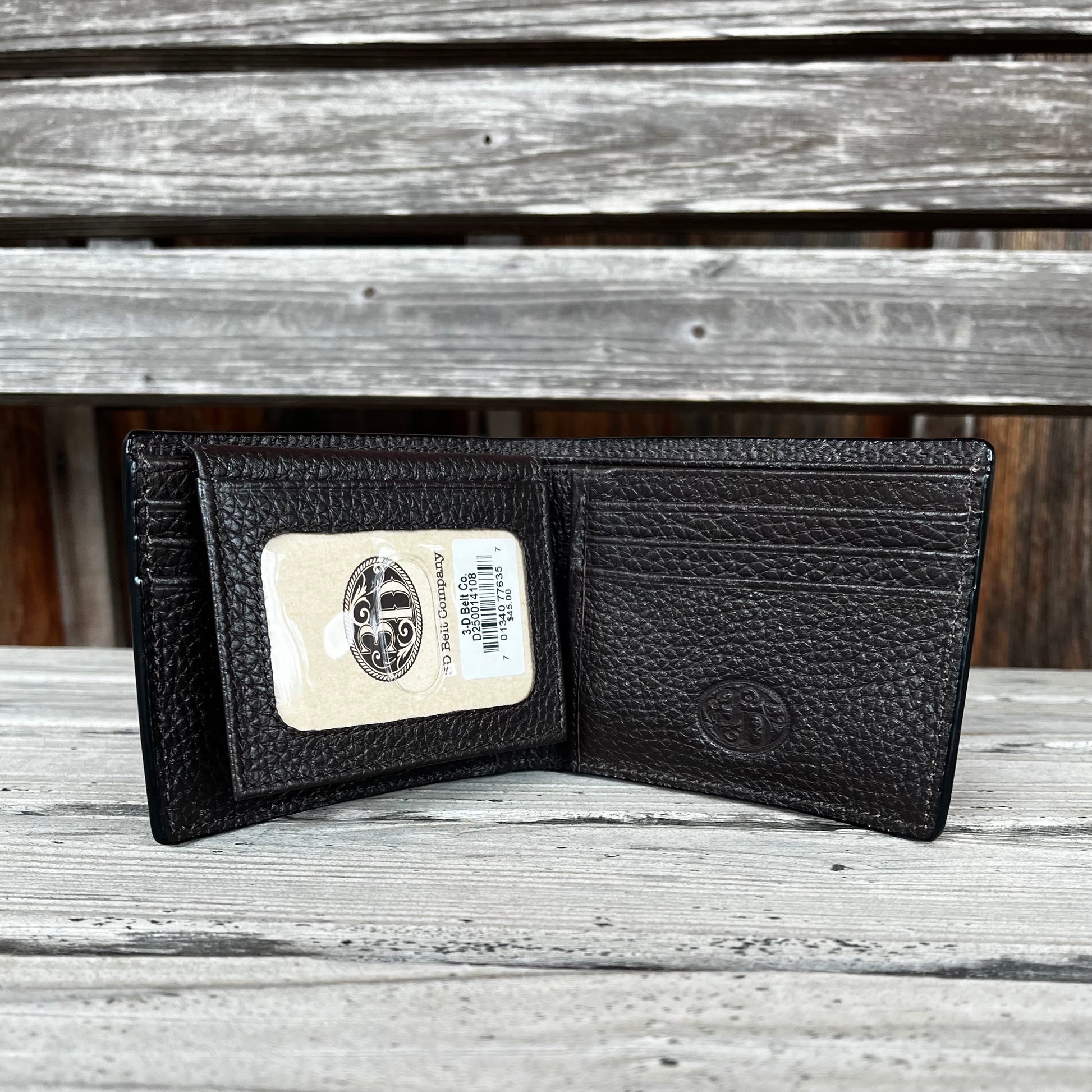 Artisan Floral Checkered Bi-Fold Wallet | 3D Design - Korvel