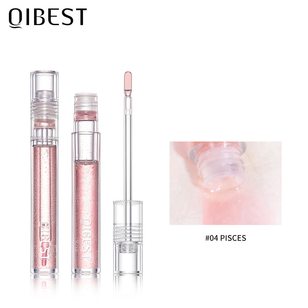 QIBEST Brillo de Labios Agua Ligera - Acabado Transparente Hidratante